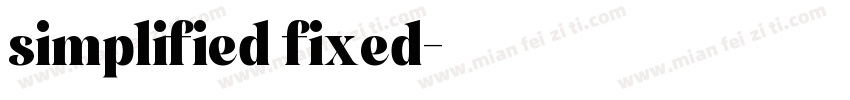 simplified fixed字体转换